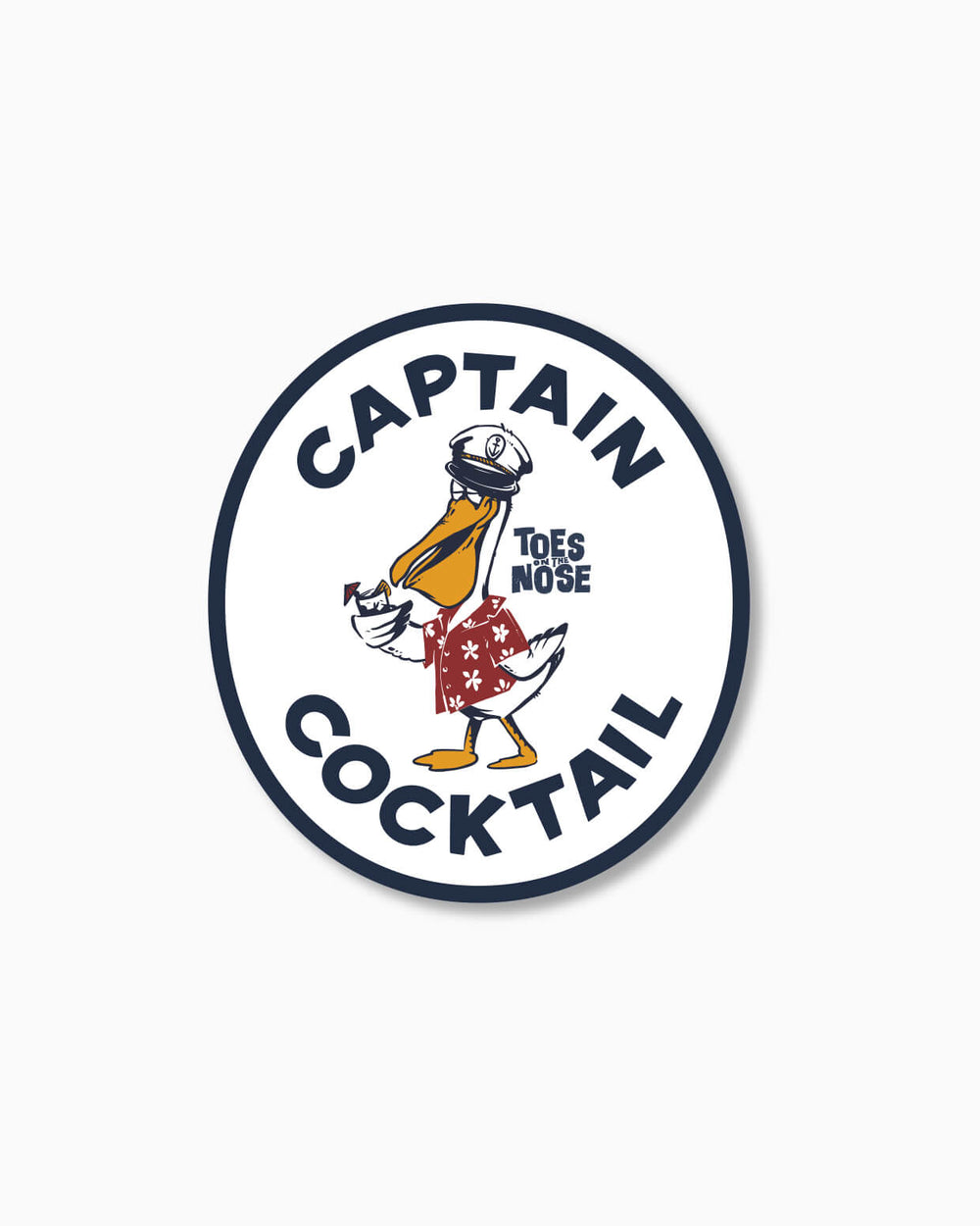 Men's Captain Cocktail Sticker | Toes on the Nose