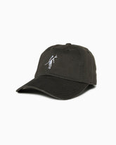 Club | 5 Panel Unstructured Strapback Hat CHARCOAL front #color_charcoal
