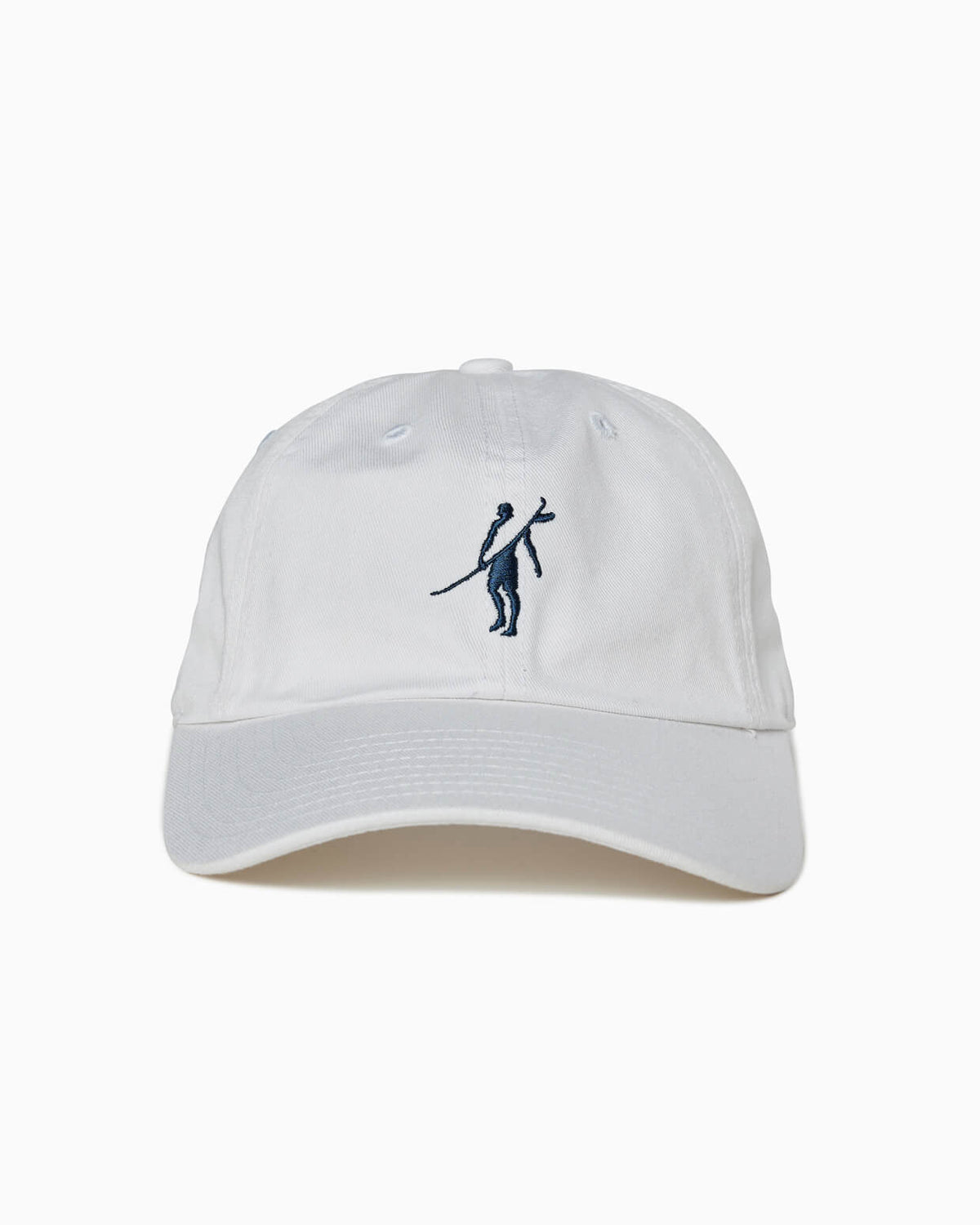 Club | 5 Panel Unstructured Strapback Hat WHITE front #color_white