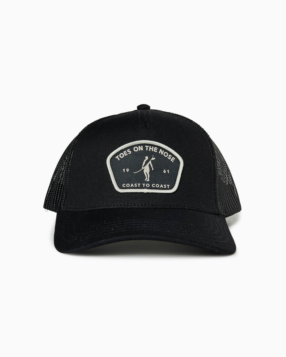 Patch | Adjustable Trucker Hat black FRONT #color_black