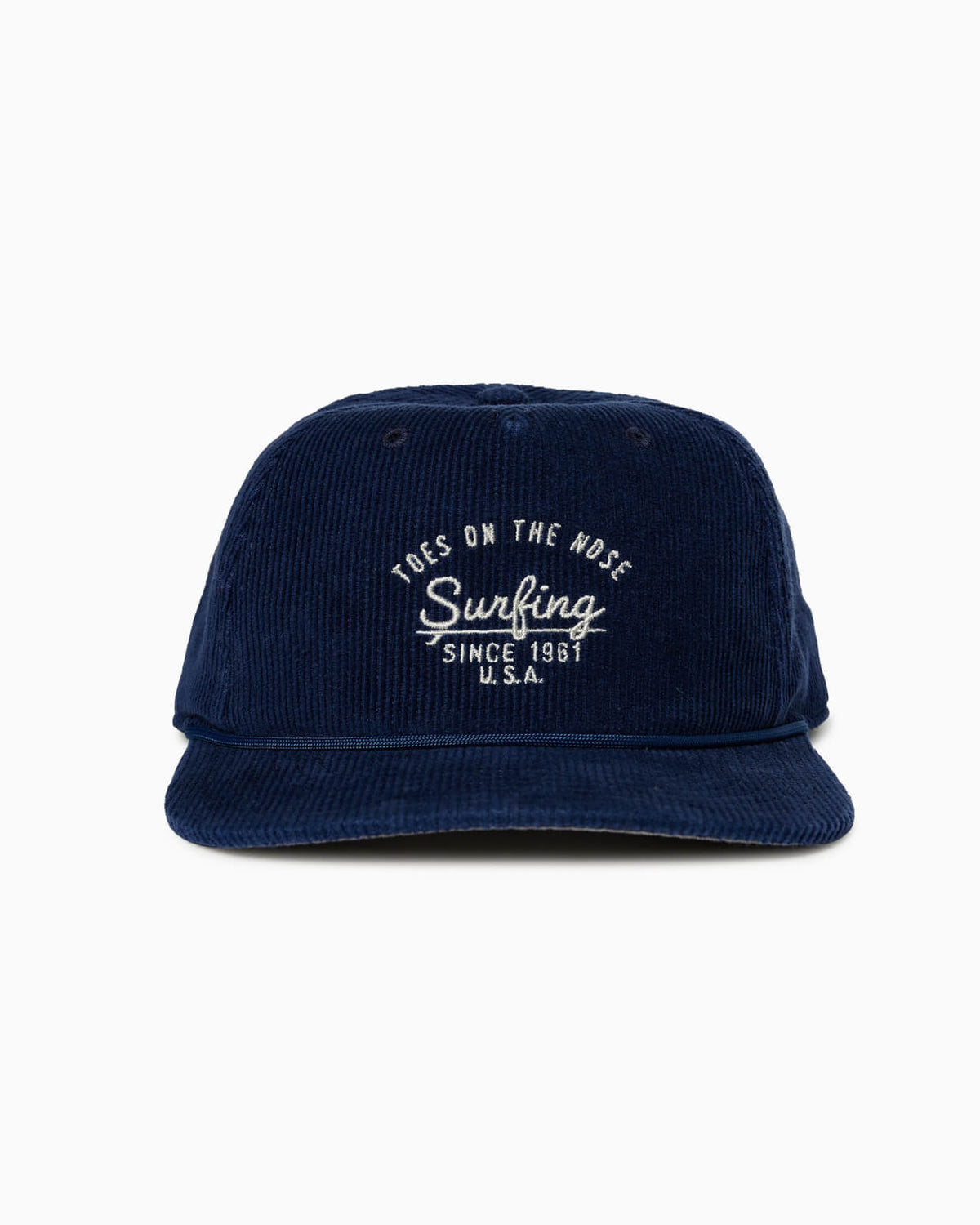 Lo Cal | Corduroy Hat NAVY front #color_navy