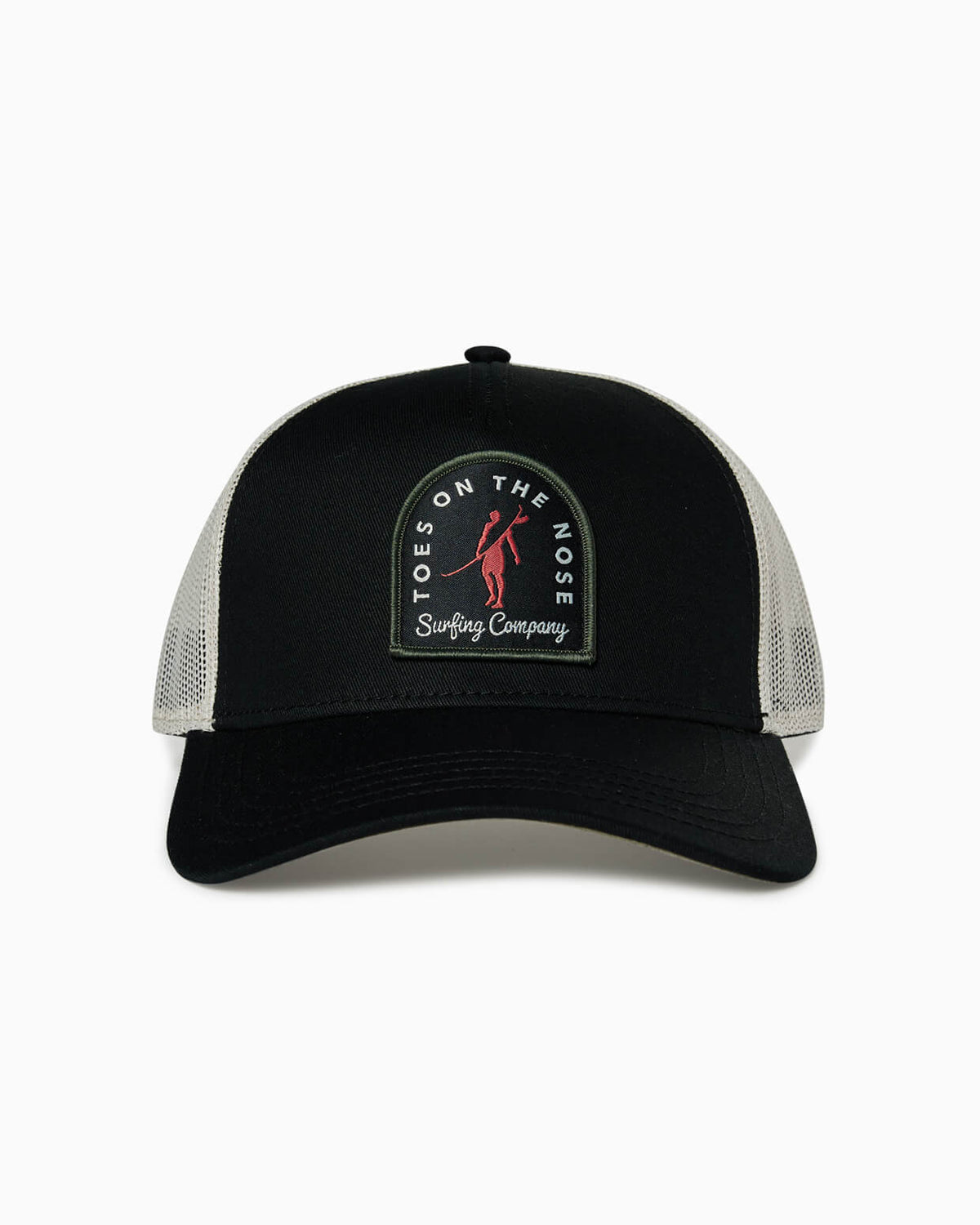 Surf Co. | Adjustable Trucker Hat BLACK front #color_black