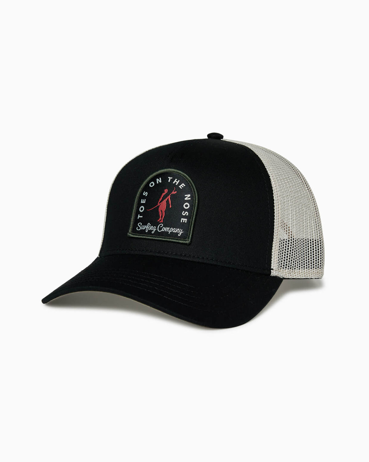 Surf Co. | Adjustable Trucker Hat BLACK front #color_black