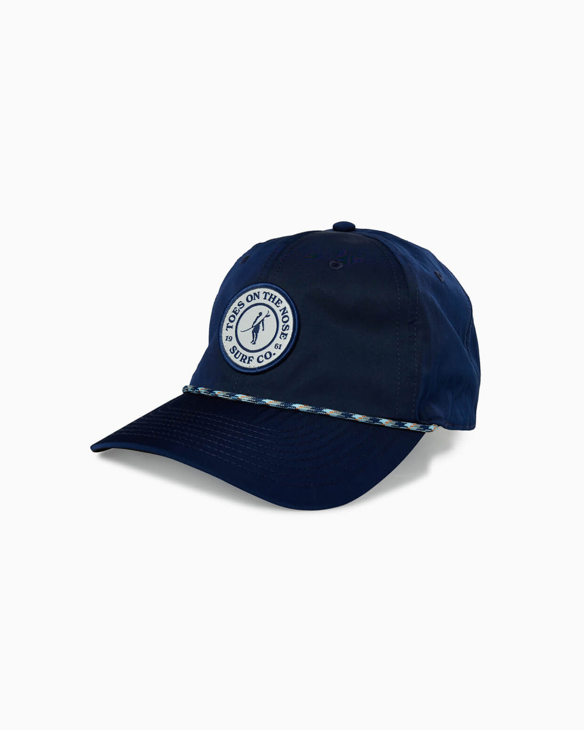 Shadow Surf | 5 Panel Snapback Hat NAVY front #color_navy