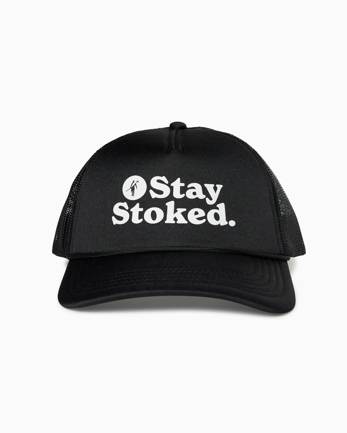 Stay Stoked | Foam Trucker Hat BLACK #color_black