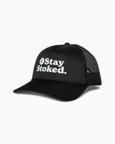 Stay Stoked | Foam Trucker Hat BLACK #color_black