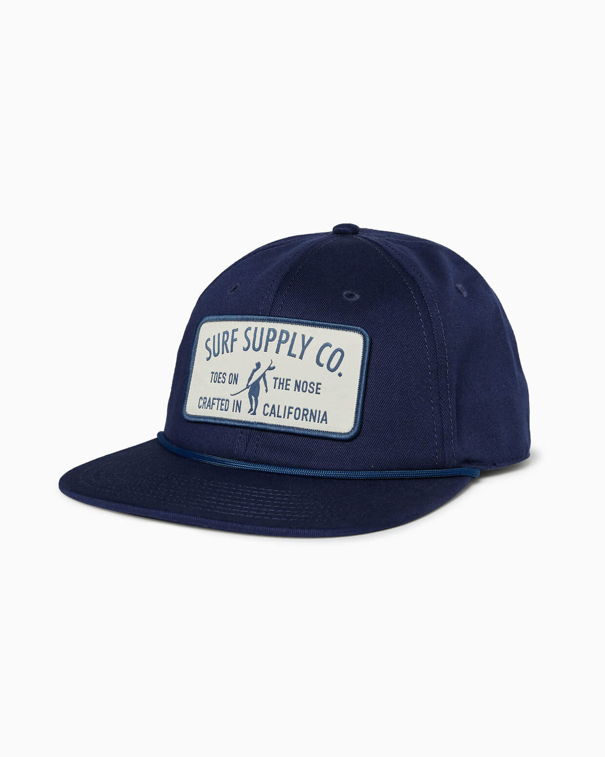 Surf Supply | 5-Panel Structured Snapback Hat CLASSIC BLUE #color_classic blue