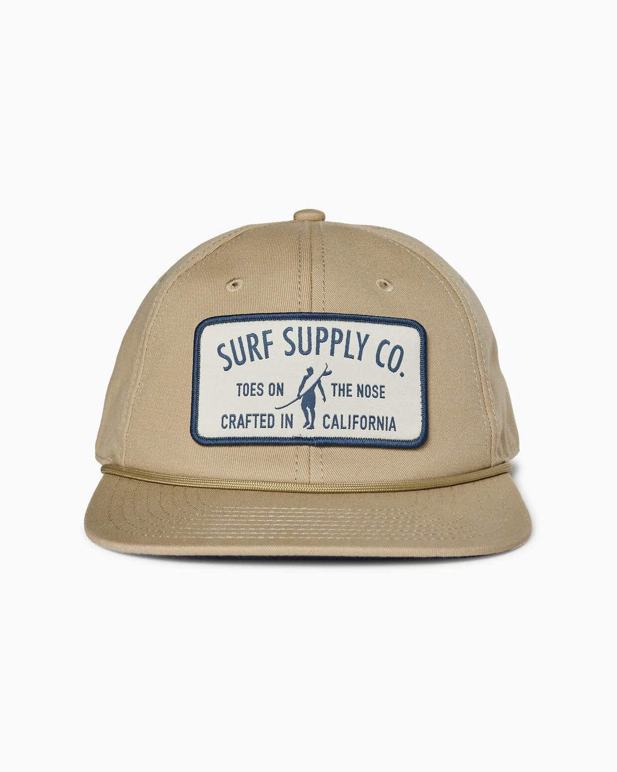 Surf Supply | 5-Panel Structured Snapback Hat KAHKI front #color_khaki