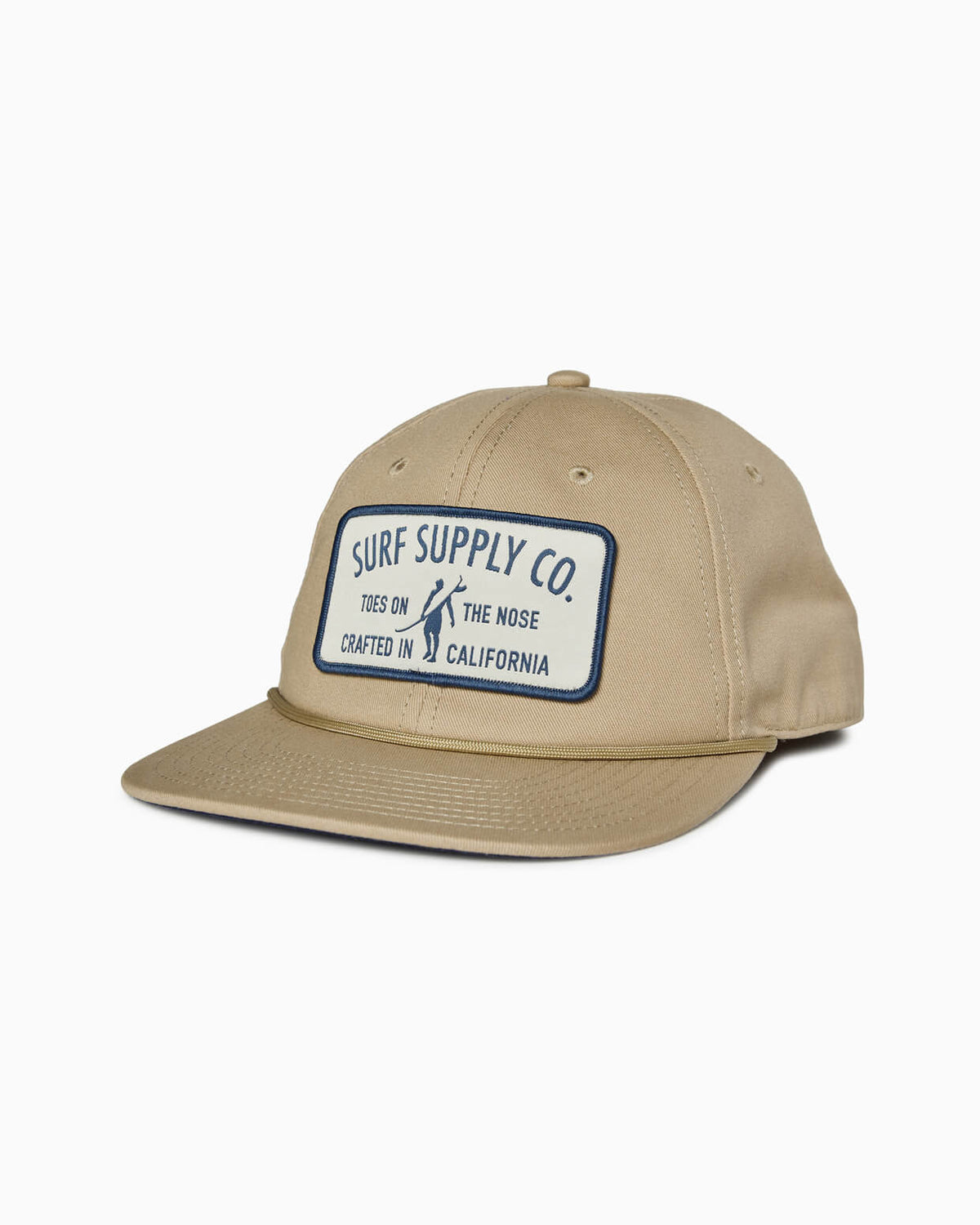 Surf Supply | 5-Panel Structured Snapback Hat KAHKI front #color_khaki