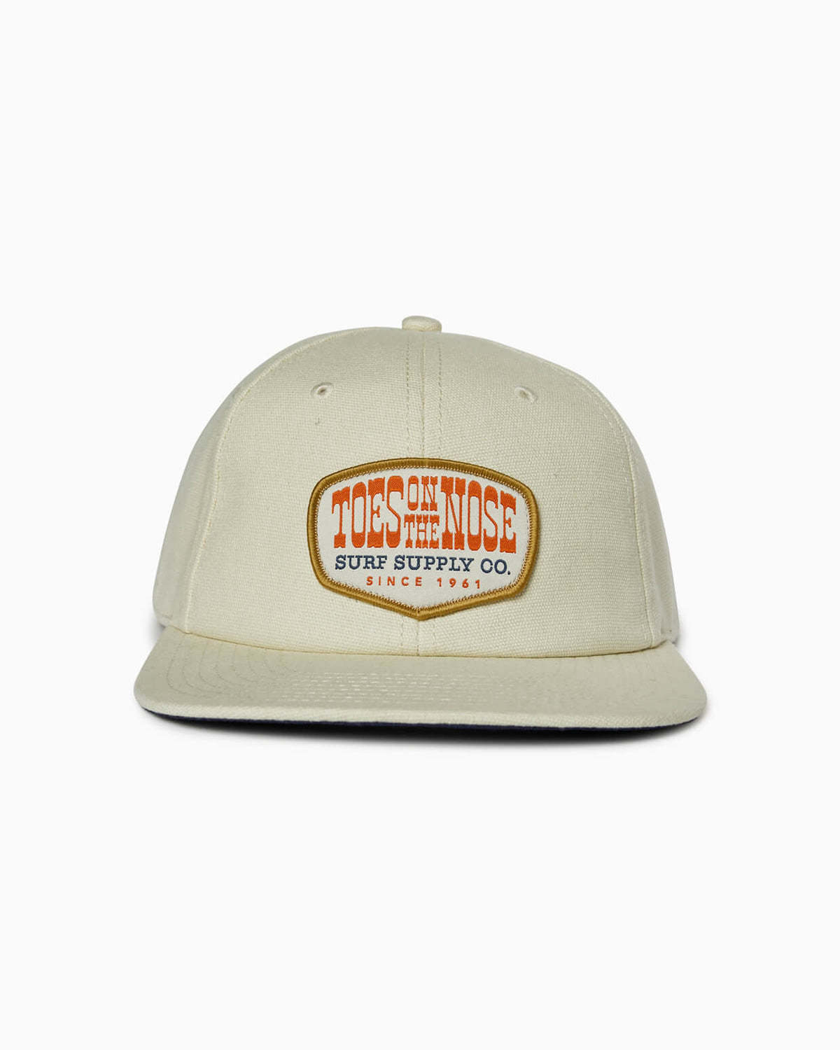 West | 5-Panel Canvas Snapback Hat NATURAL front #color_natural