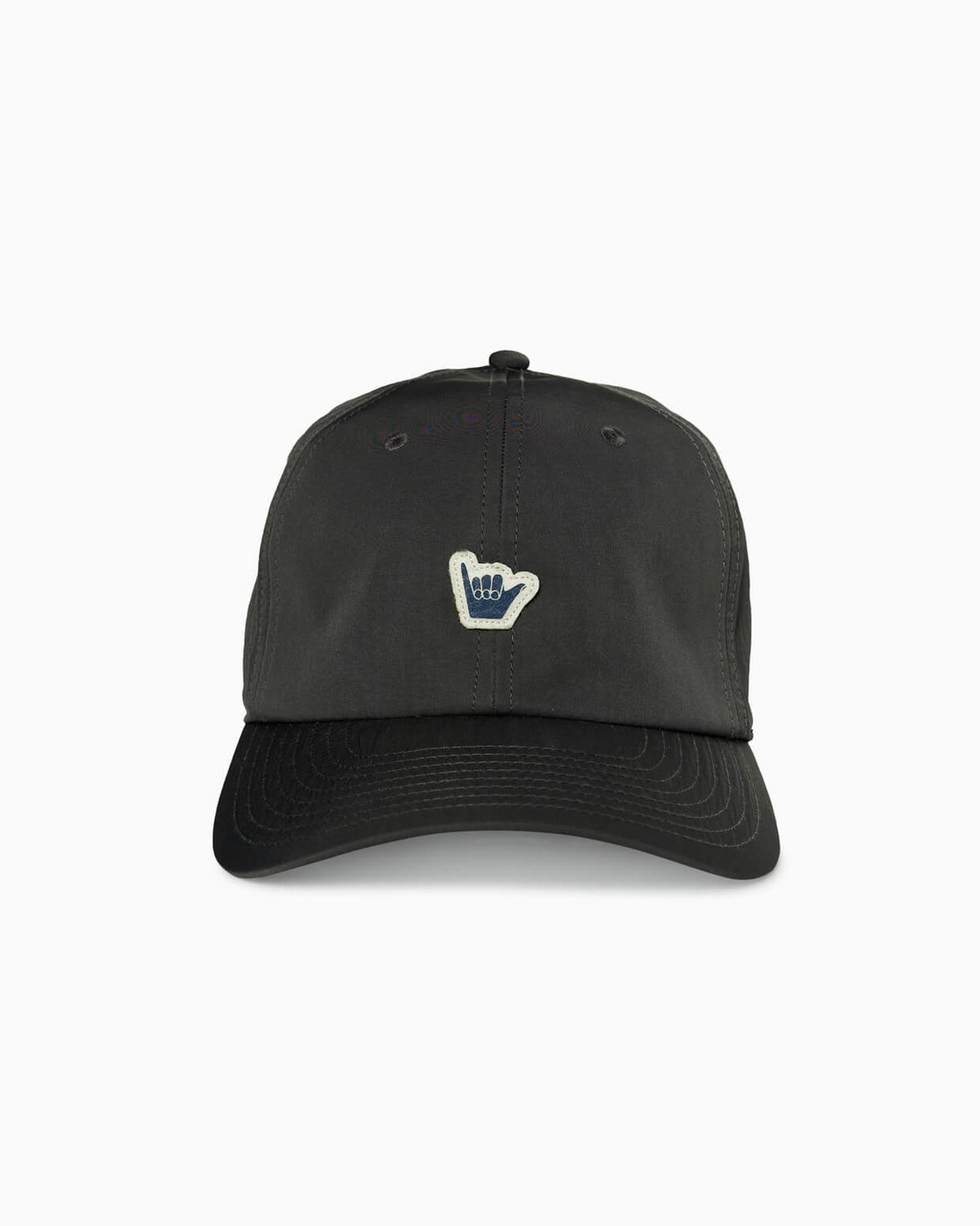 Hang Loose | 5 Panel Snapback Hat CHARCOAL front #color_charcoal