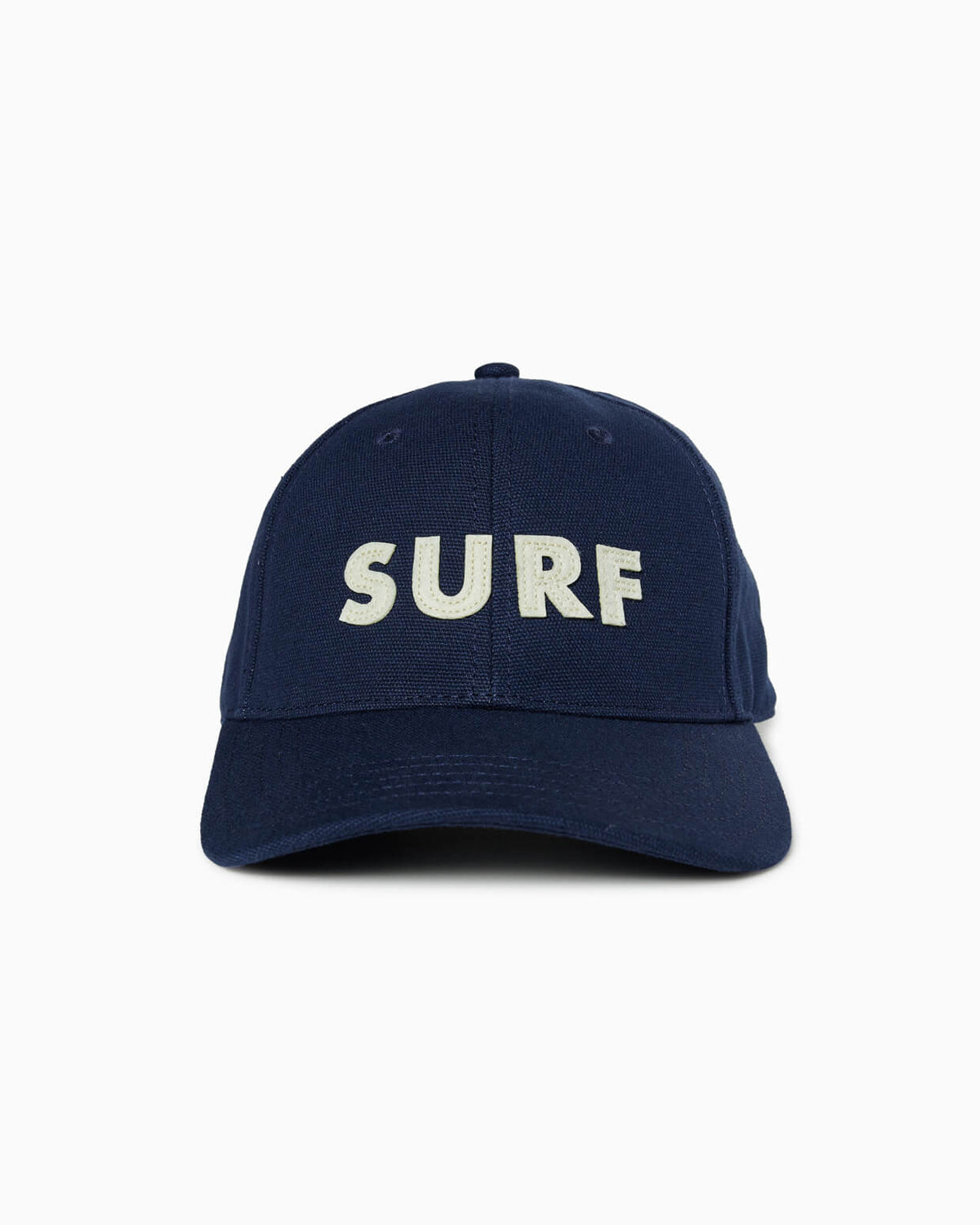 Surf | 5 Panel Unstructured Strapback Hat NAVY front #color_navy