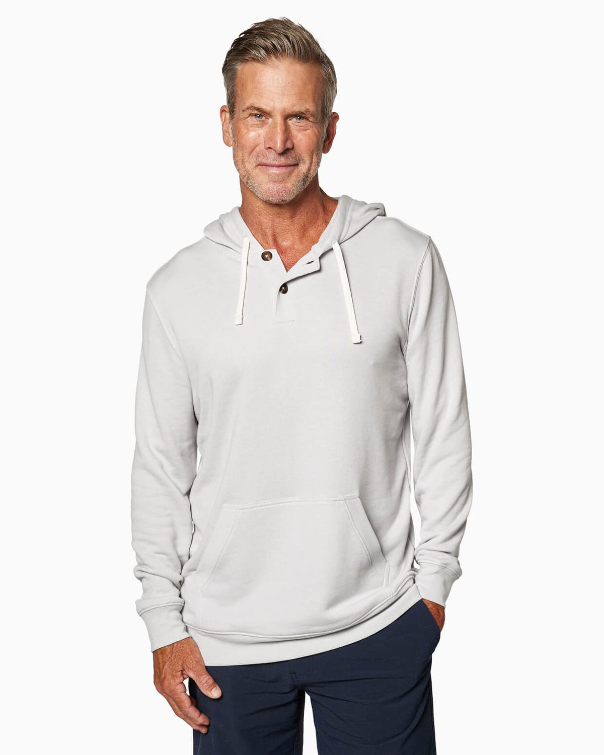Coastal Fleece | Pullover Hoodie front #color_oyster