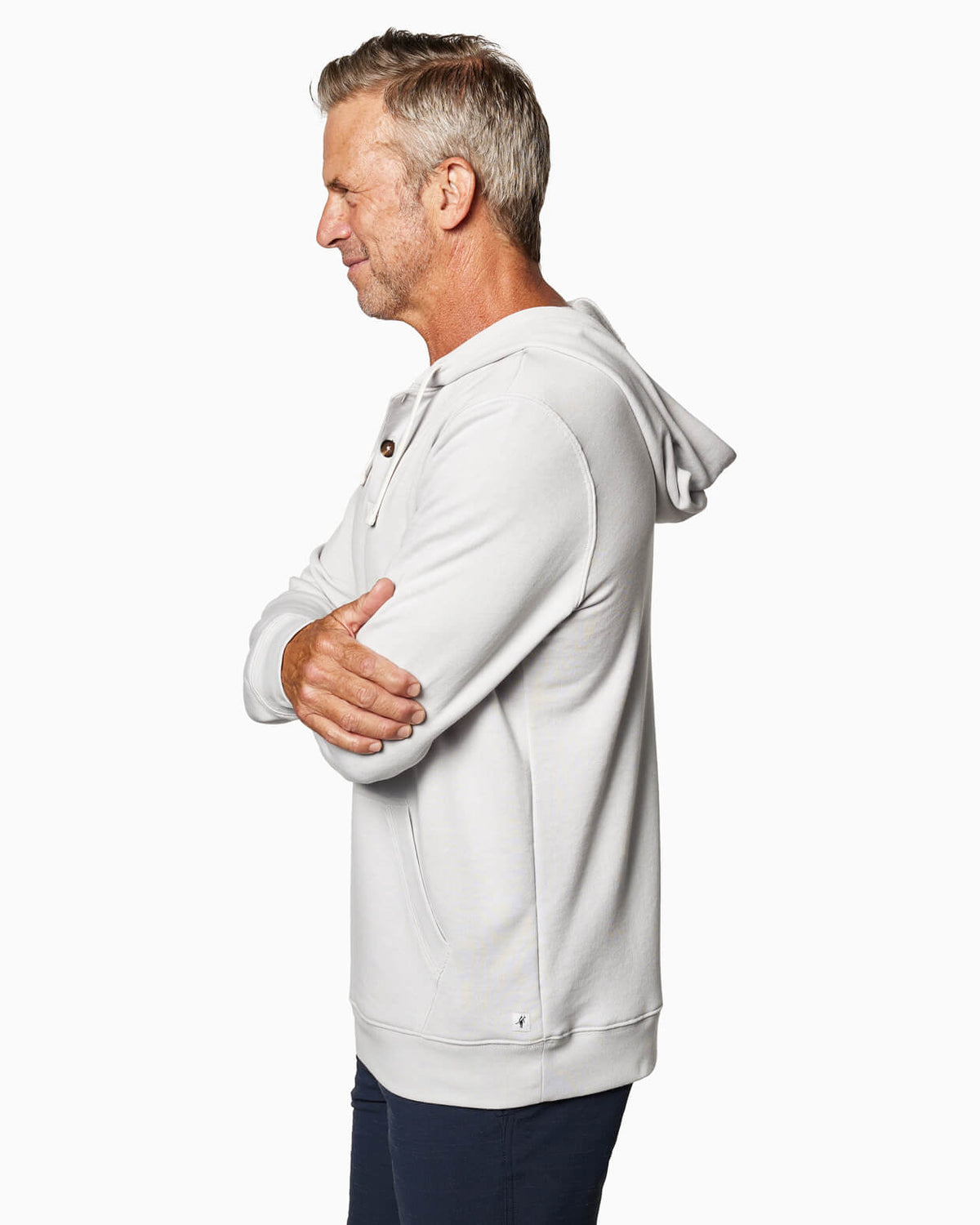 Coastal Fleece | Pullover Hoodie side #color_oyster