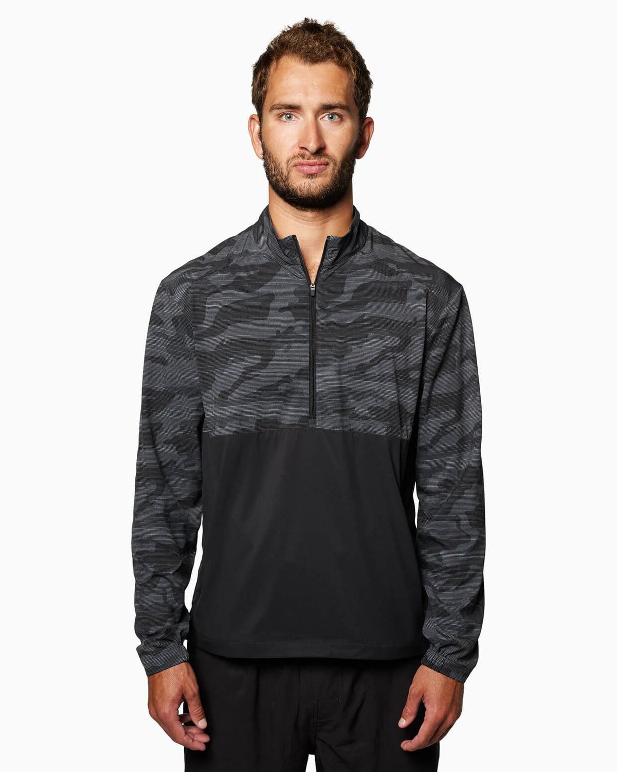 Offshore | Performance Jacket BLACK CAMO front #color_black camo