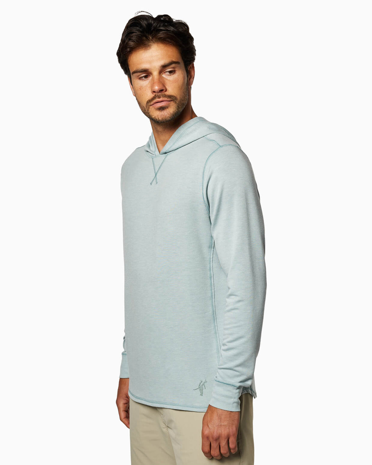 Schooner | Long Sleeve Hoodie (Sea Silk) SEA FOAM side #color_sea foam