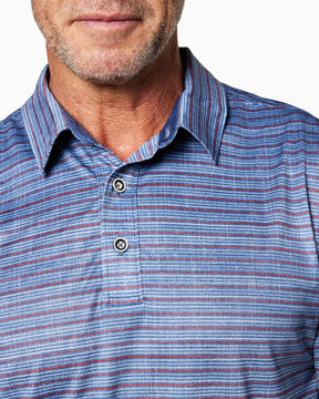 Ace Polo | Navy Multi Stripe