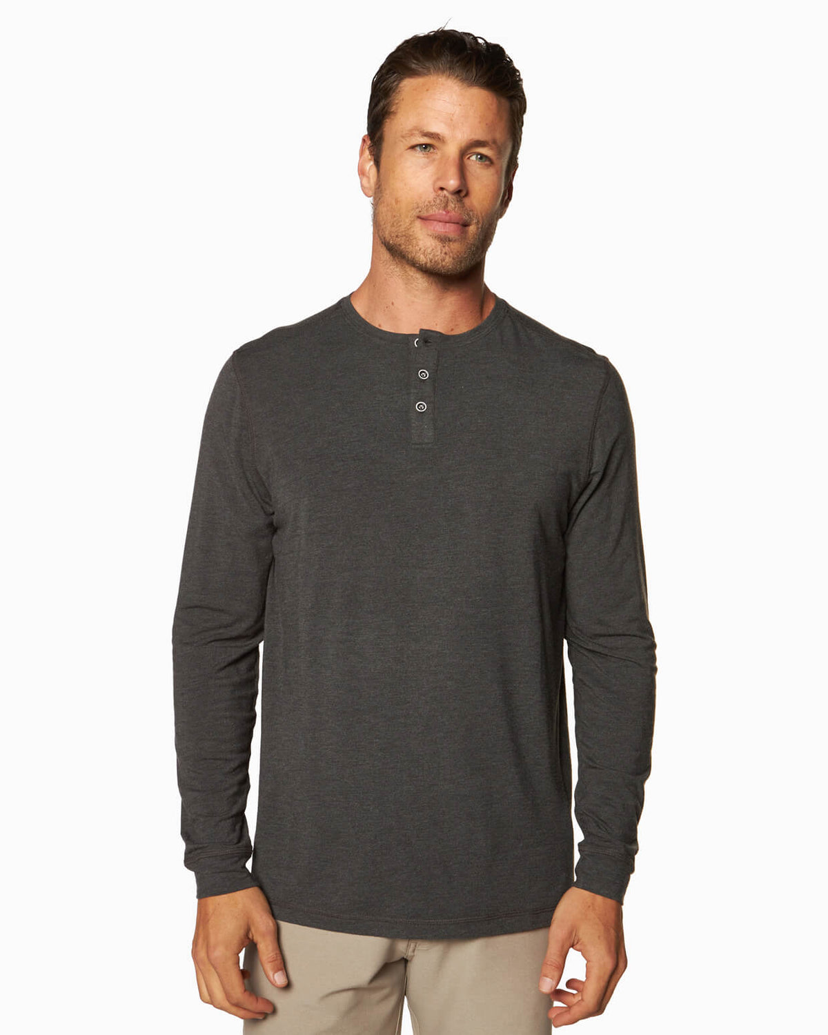 Sea Fit | Henley SEAFIT BLACK front #color_seafit black