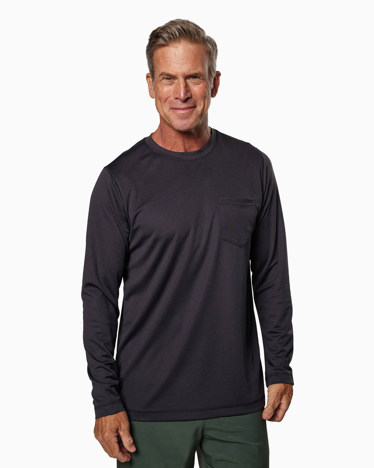 Sea-Tec | Performance Long Sleeve BLACK front #color_black