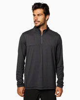 Cove | Quarter Zip front #color_black
