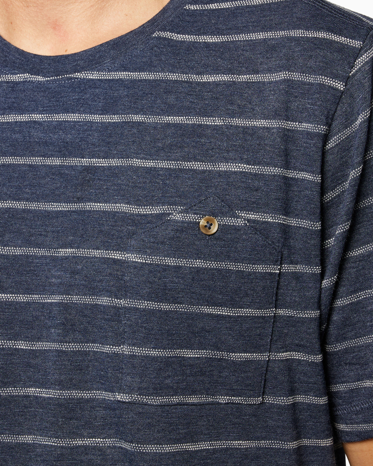 Surf Club Short-Sleeve | Sixty One Collection NAVY STRIPE pocket #color_navy stripe