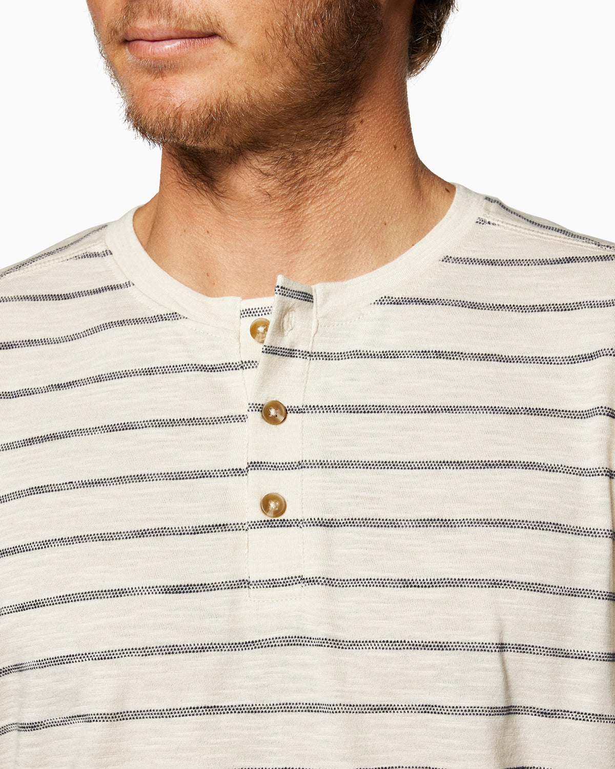 Surf Club Long Sleeve | Sixty One Collection NATURAL STRIPE detail #color_natural stripe
