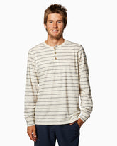 Surf Club Long Sleeve | Sixty One Collection NATURAL STRIPE front #color_natural stripe