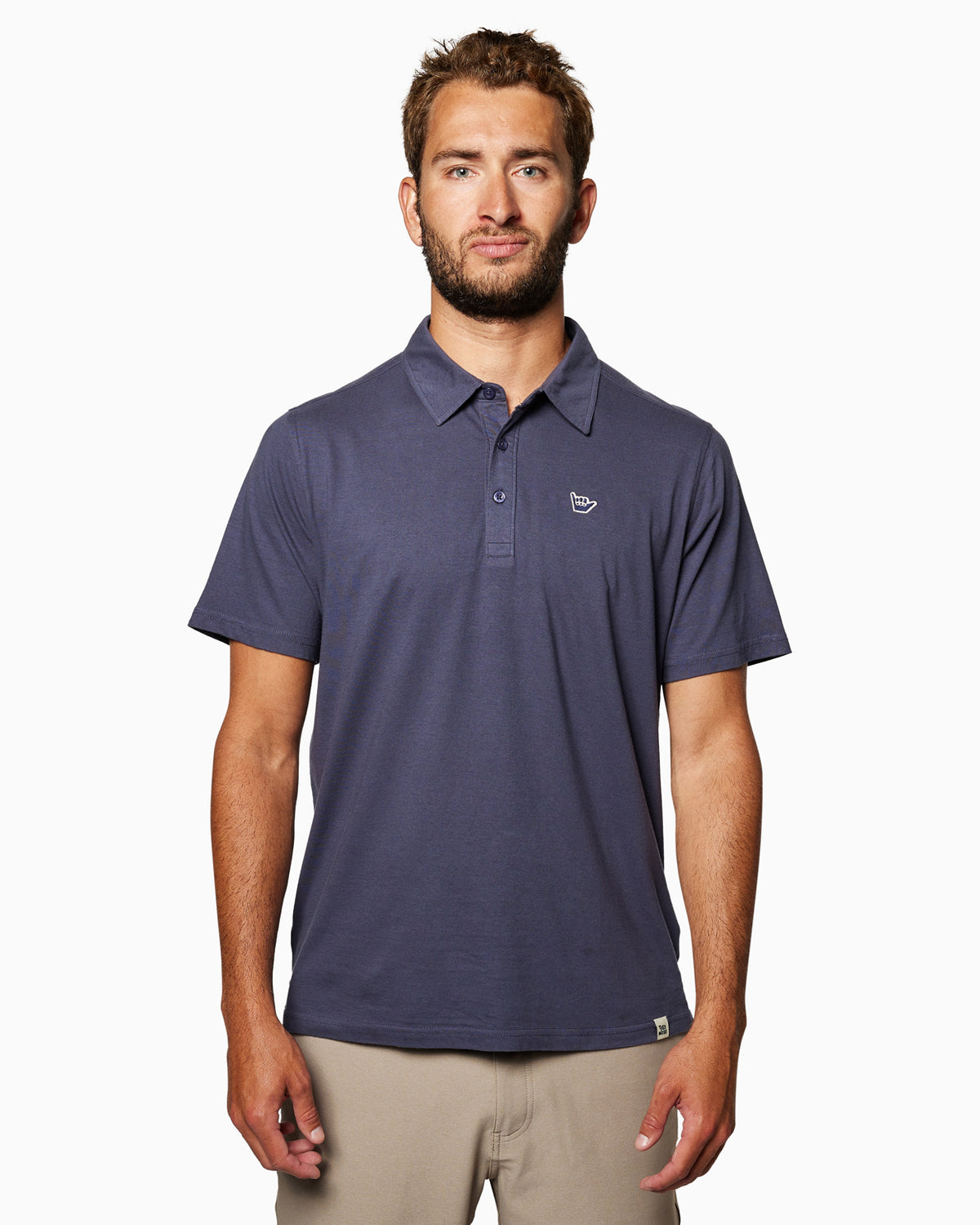 Hang Loose Polo | Sixty One Collection NAVY front #color_navy