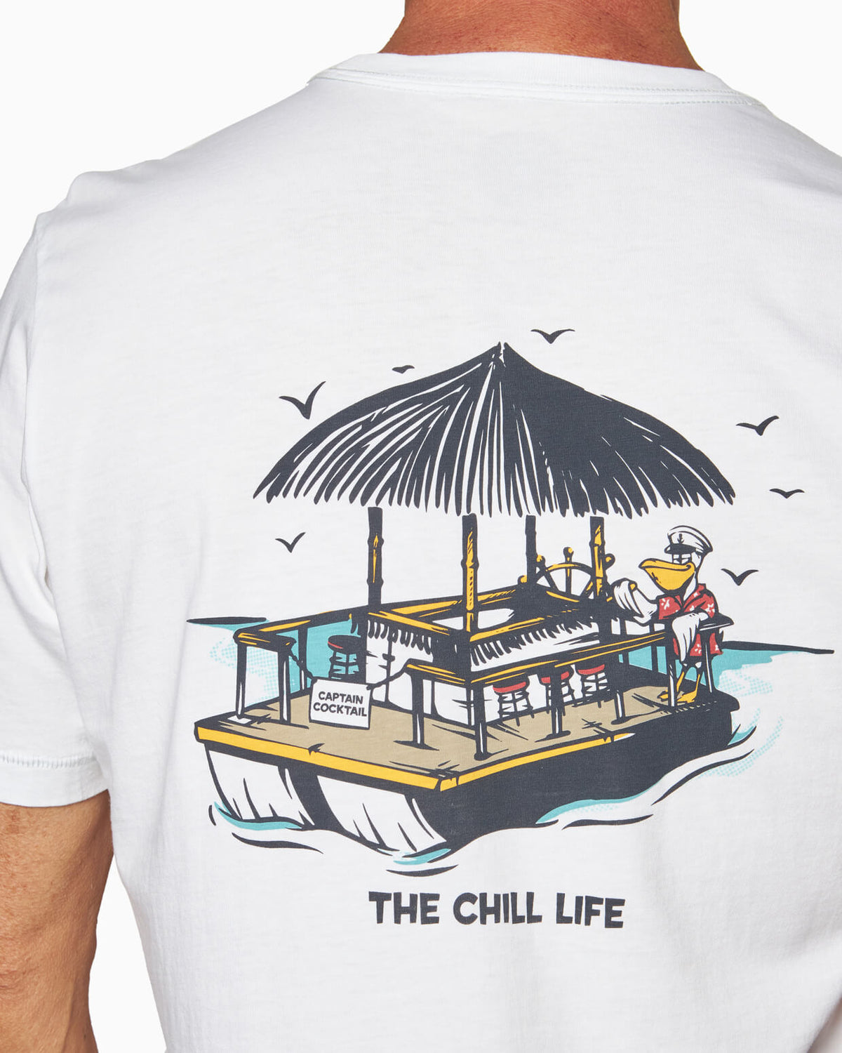 Chill Life | Short Sleeve T-Shirt WHITE graphic detail #color_white