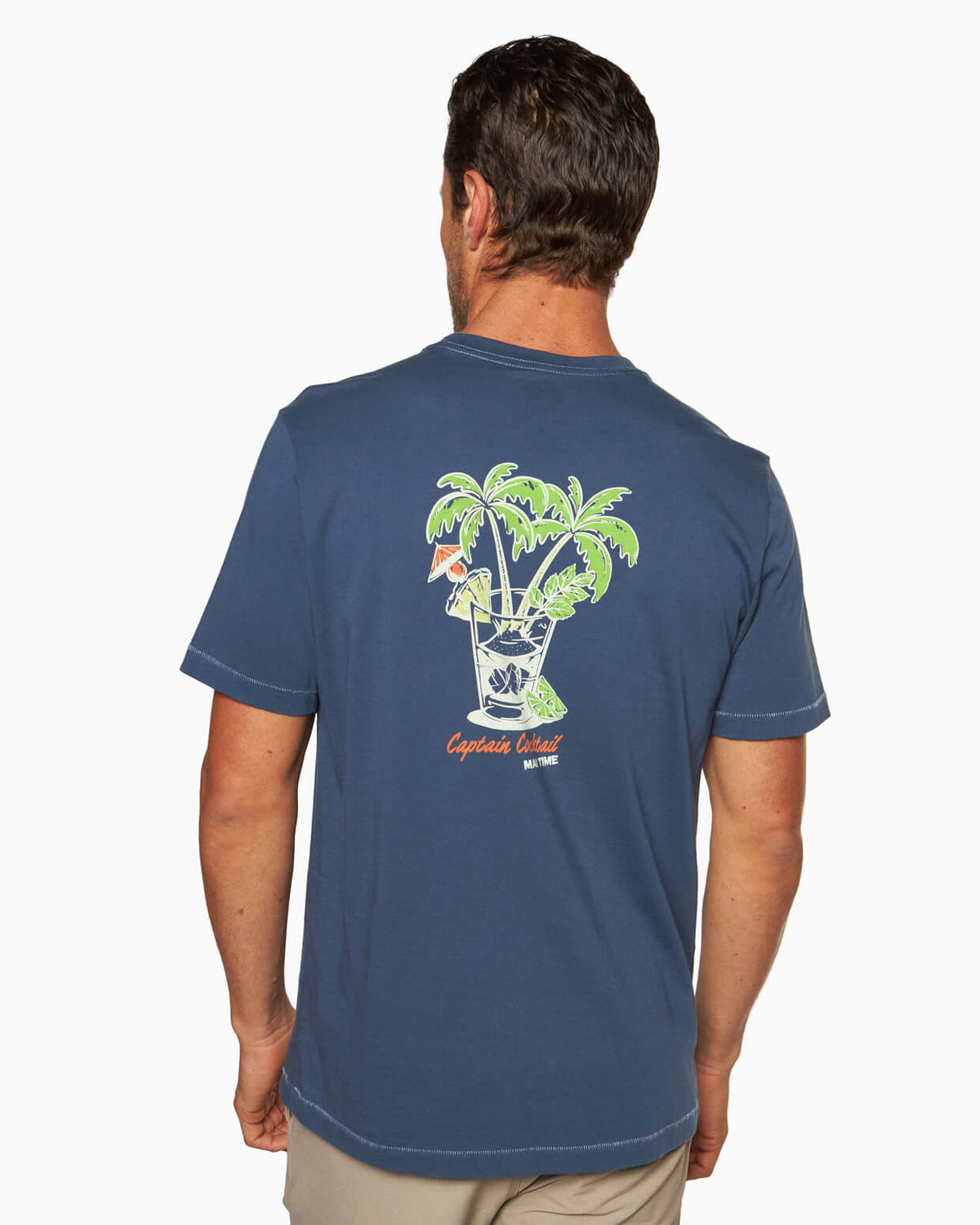 Mai Time | Short Sleeve T-Shirt NAVY back #color_navy