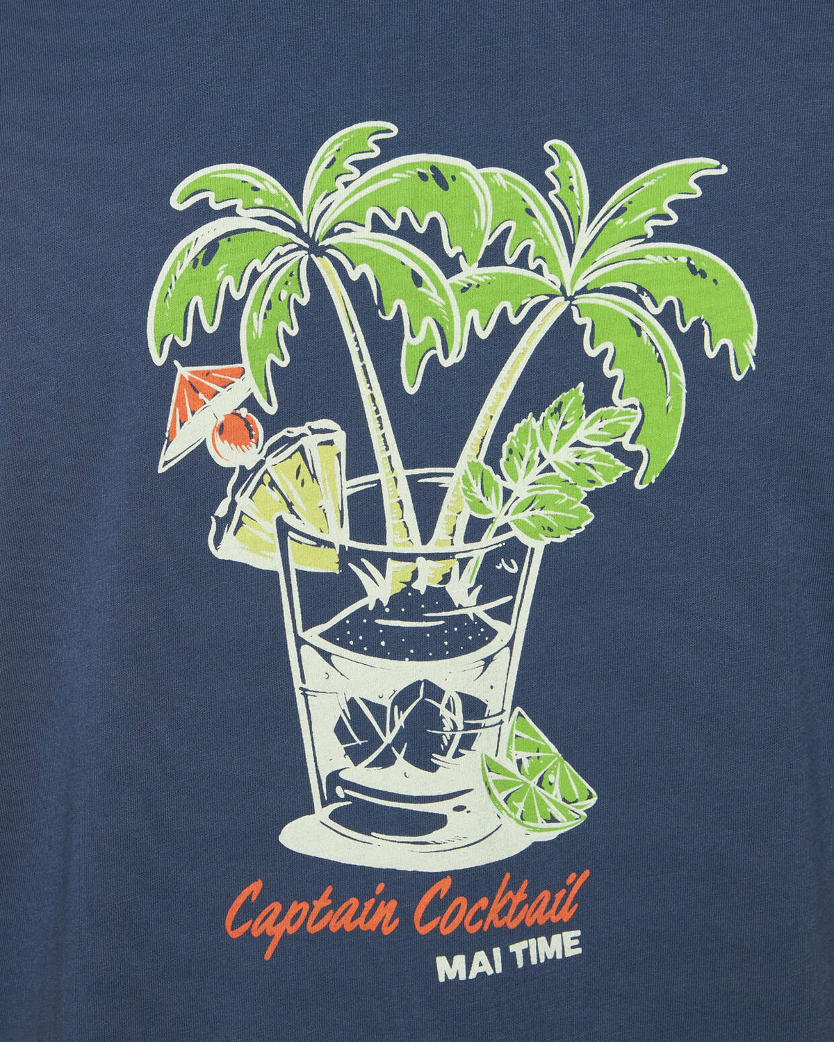 Mai Time | Short Sleeve T-Shirt NAVY back detail #color_navy