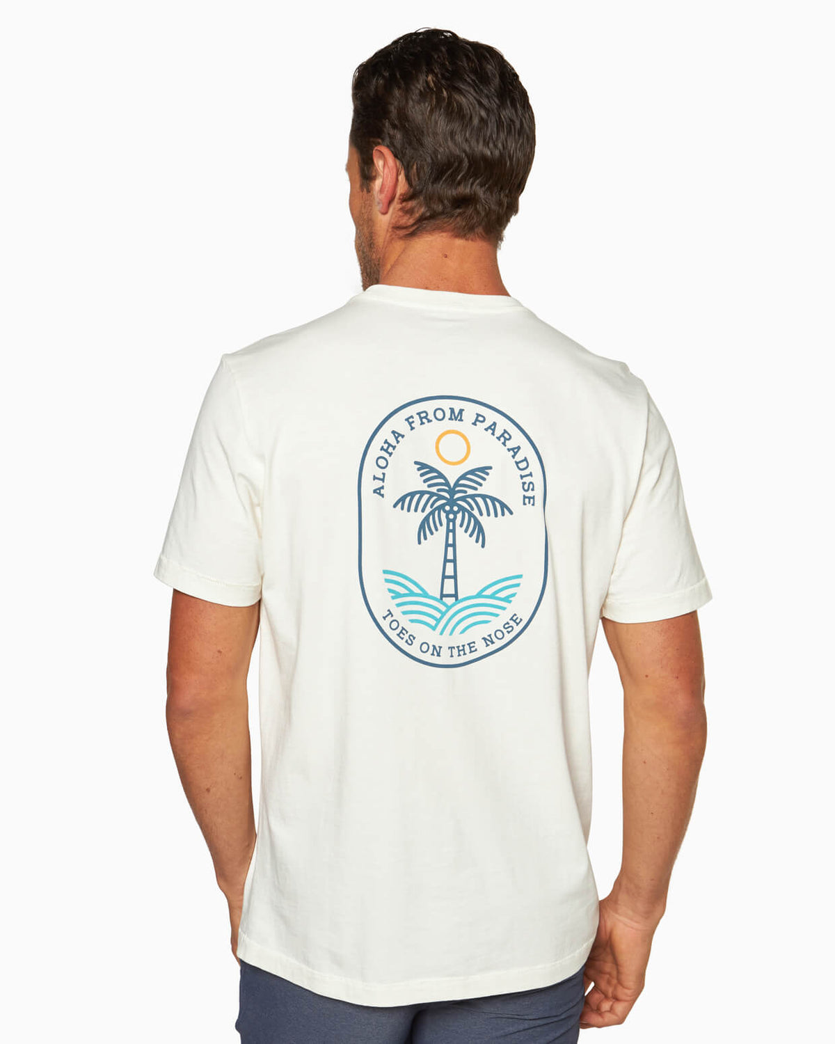 Aloha | Short Sleeve T-Shirt NATURAL back #color_natural