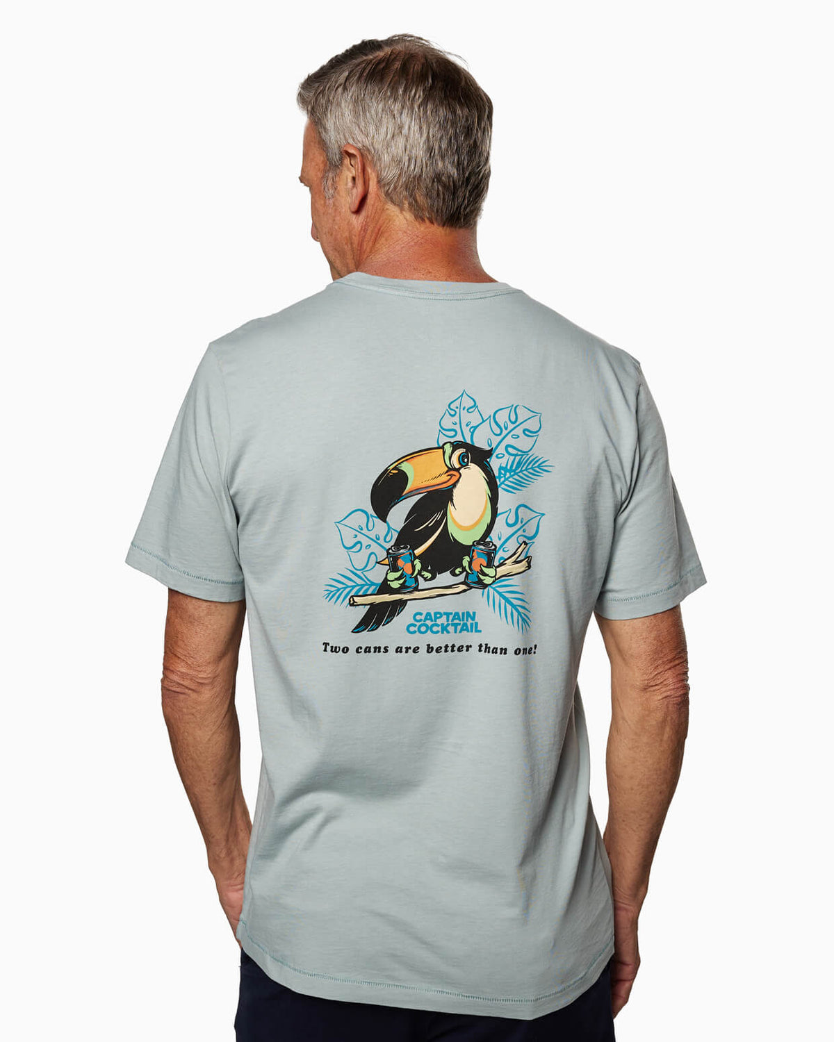 Two Cans | Short Sleeve T-Shirt SEA FOAM back #color_sea foam