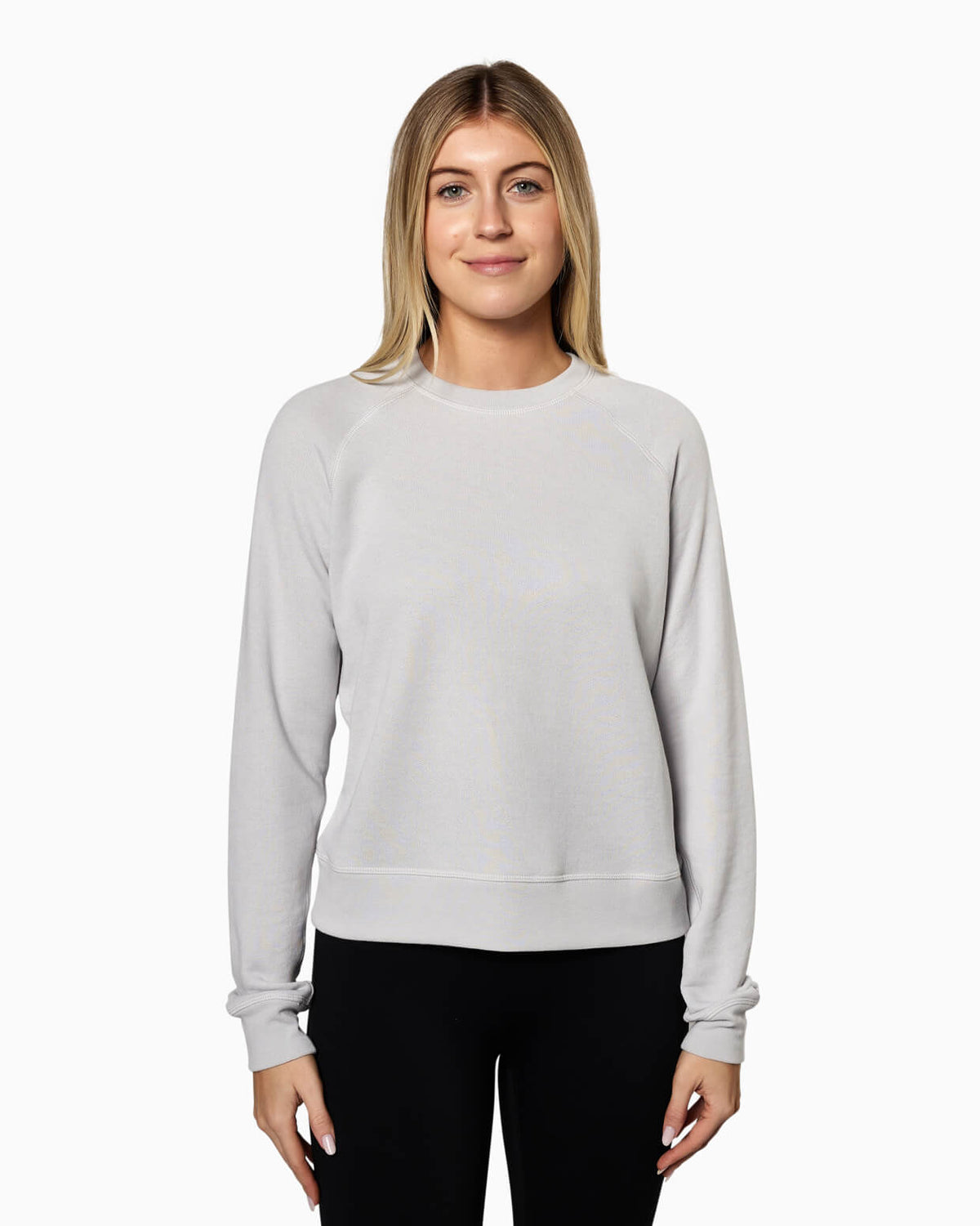 Coastal Fleece Crew | Women's OYSTER front #color_oyster