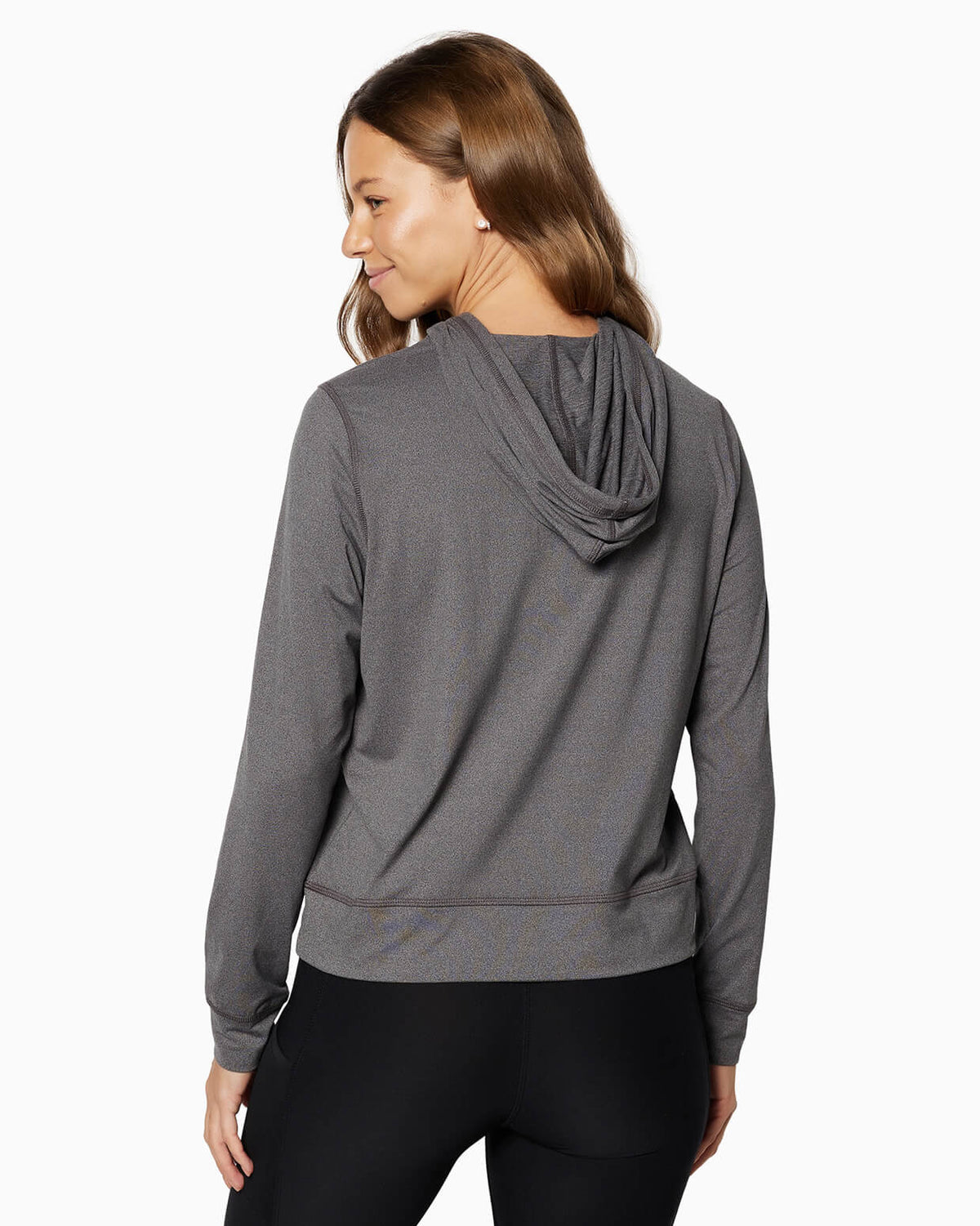 Cove Hoodie | Women's HEATHER CHARCOAL back #color_heather charcoal