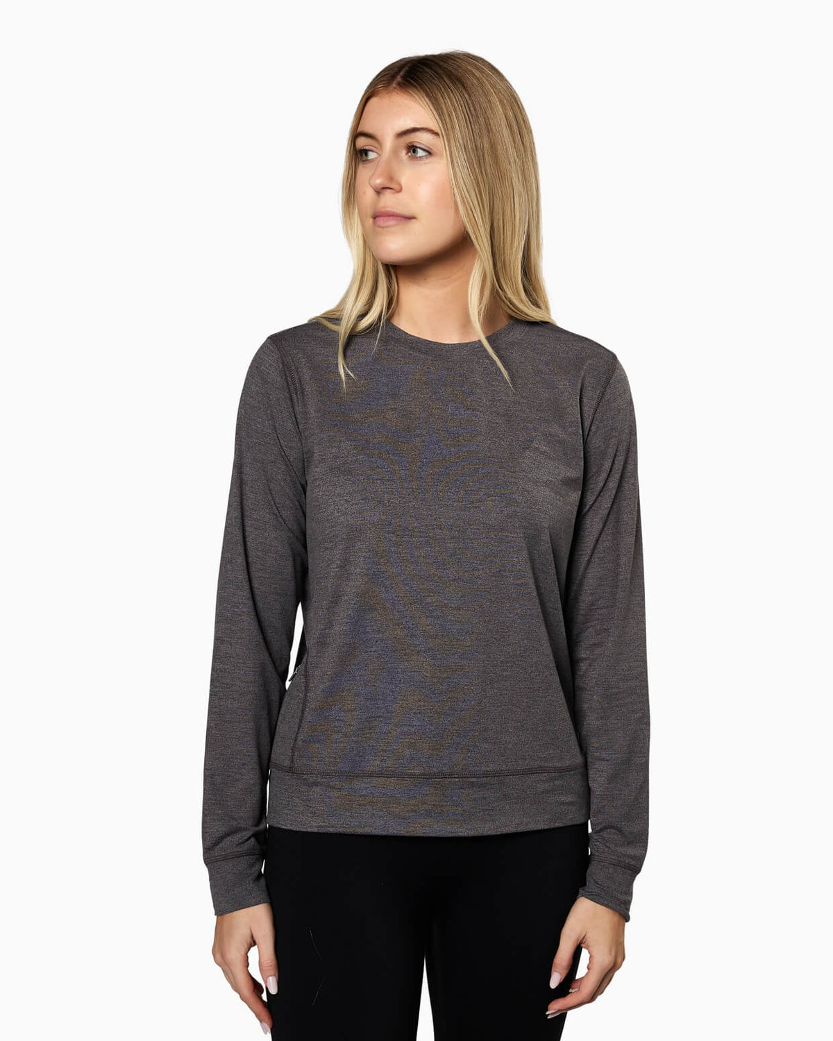 Cove Crew | Women's HEATHER CHARCOAL front 2 #color_heather charcoal