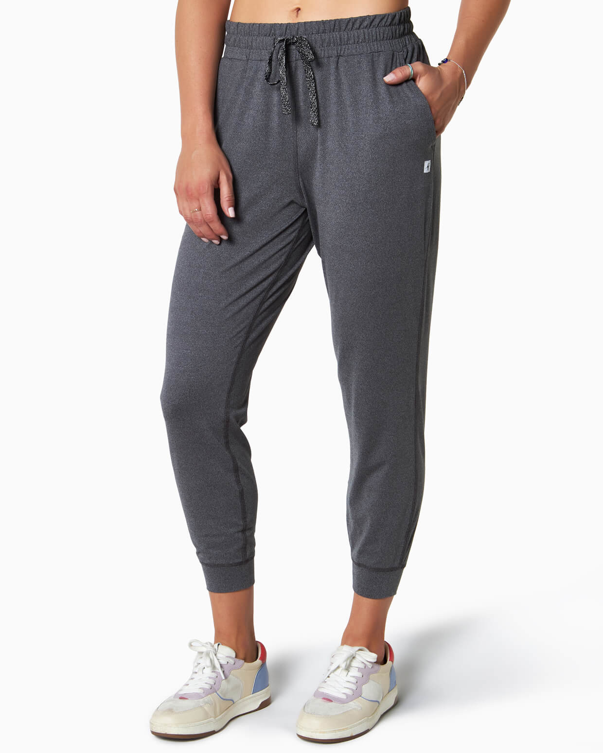 Kirkland Signature Ladies' French Terry Leggings (S, Charcoal) at   Women's Clothing store