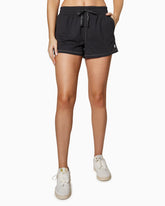 Cove Short | Women's BLACK front  #color_heather black