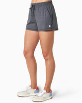 Cove Short | Women's HEATHER CHARCOAL side #color_heather charcoal