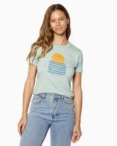Sunsets T-Shirt | Women's SEA SPRAY front #color_sea spray