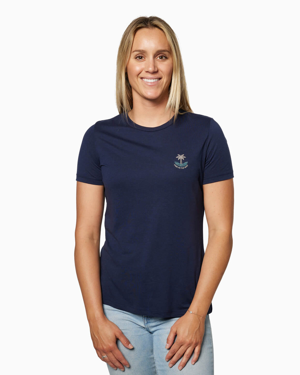Palm T-Shirt | Women's NAVY front #color_navy